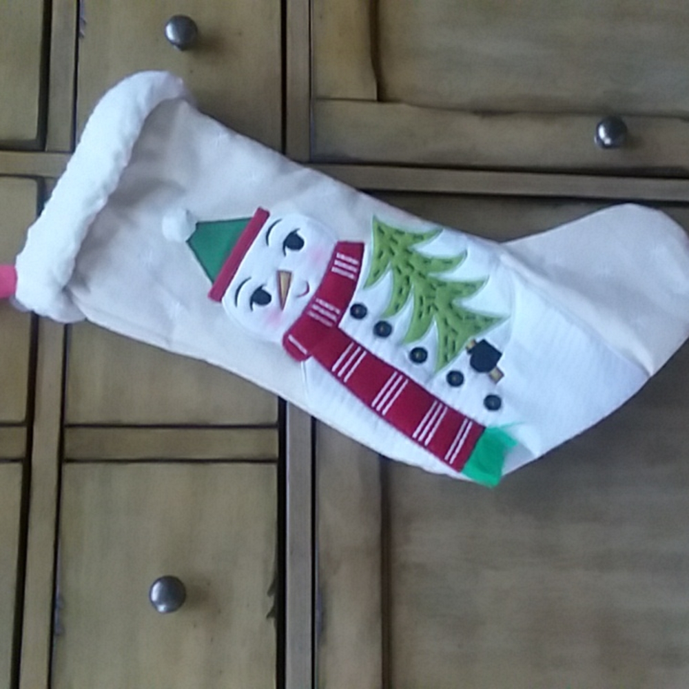 NWOT Adorable Snowman Christmas Stocking